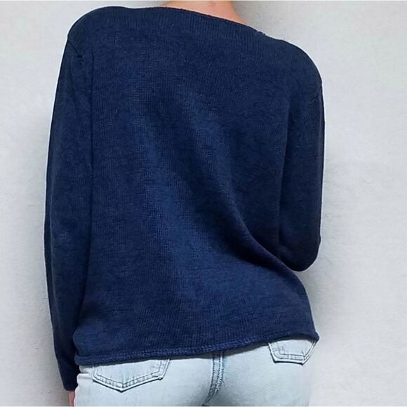 Vintage Y2K tiara blue knit butterfly cardigan - Picture 5 of 15